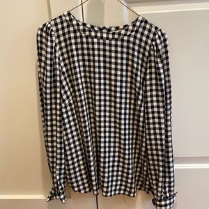 LOFT size small black & white blouse